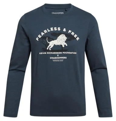 Produktbild von Craghoppers - "Cruz" T-Shirt für Kinder, Nosilife, Langärmlig CG2384 (140) (Blaustein)