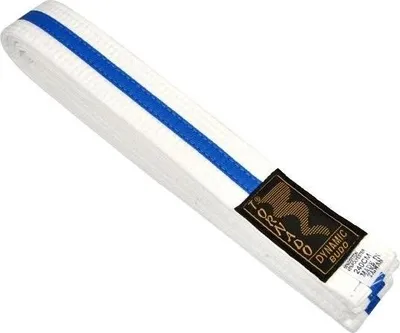 Produktbild von TEKKA BUDO Kampfsport Gürtel mit Mittelstreifen weiß-blau 280 cm 2-farbig - Budogürtel, Karate, Judo, Taekwondo, Ju-Jutsu
