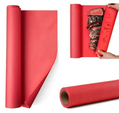 Butcherpapier 30 cm x 20 m, rot, zum Grillen und Wickeln
