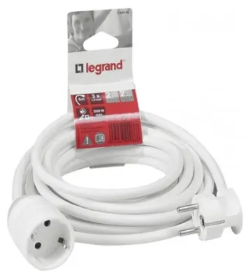 Produktbild von LEGRAND Verlängerungskabel 2P + T mit Schutzkontakt-Stecker 3m Weiß