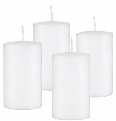 Produktbild von Rustik Adventskranzkerzen 4er Set Weiß 10 x 5