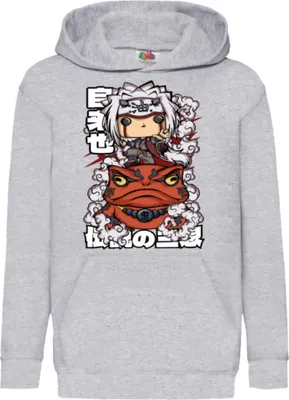 Produktbild von Kinder Kapuzenpullover Naruto Jiraya 01, 5-6 Jahr - 116 / Grau