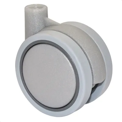 Produktbild von WAGNER Möbelrolle / Doppelrolle SOFT - Durchmesser Ø 60 mm mit Bremse, silber, Tragkraft 50 kg - 01002901