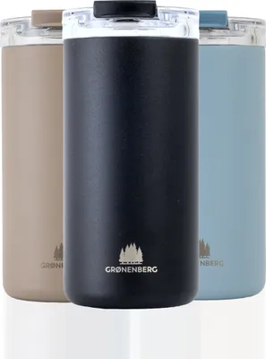 Produktbild von Groenenberg Thermobecher 473ml, black | Kaffeebecher to go 100% Auslaufsicher | Hält mind. 4 h heiß | Coffee to go Becher aus recyceltem Edelstahl