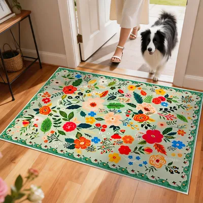 Obrázek produktu pro Velmi tenká, omyvatelná vstupní rohož o rozměrech 122x80 cm s protiskluzovou úpravou