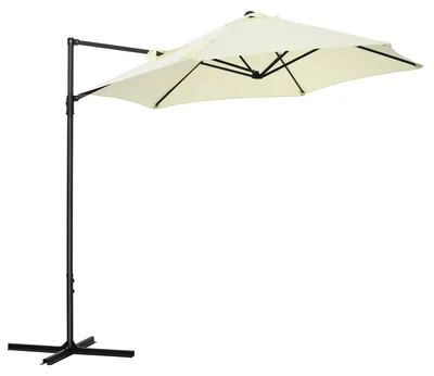 Immagine prodotto di Ombrellone da Giardino a Sbalzo Ø256x245 cm con Rotazione a 360 Beige