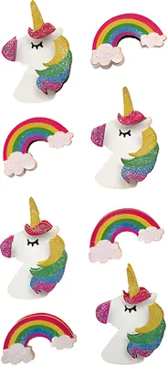 Produktbild von RÖSSLER Sticker Einhorn und Regenbogen