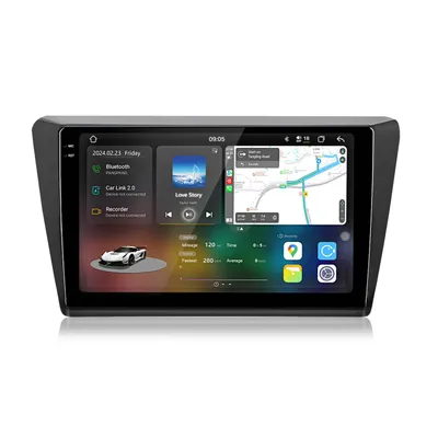 Image de Autoradio Carplay 9 pouces Android 15 pour Skoda Rapid Spaceback 2012-2020 GPS NAVI WIFI 4G BT DAB+ SWC USB 8 Go+256 Go 8 cœurs