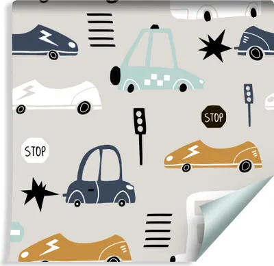 Immagine prodotto di 10m VLIES WALLPAPER rotolo camera bambini veicoli auto trasporto XXL