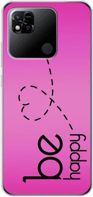Produktbild von König Design Hülle kompatibel mit Xiaomi Redmi 10A Kunststoff Soft Handyhülle - Handy Case Be Happy Pink
