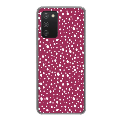 Produktbild von MuchoWow® Handyhülle Schutzhülle Hülle für Samsung galaxy a73 Tupfen - Rot - Weiß Silikon Softcase Handy Hülle - Handyhülle
