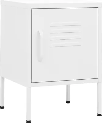 Obrázok produktu pre Nočný stolík biely 35x35x51 cm oceľ