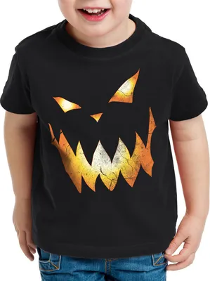 Produktbild von style3 Kürbiskopf Halloween Kinder T-Shirt
