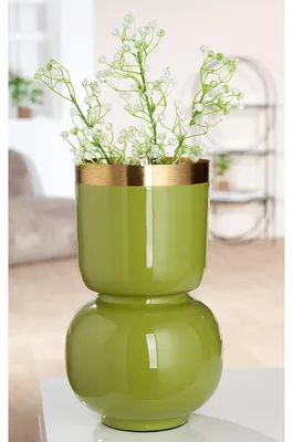 Produktbild von GILDE Vase Roro, grün H.31,5 cm