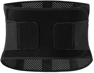 Immagine prodotto di Fascia elastica per il fianco per sport e fitness, fascia elastica per il fianco per corsa e yoga, fascia compressiva traspirante che sostiene e modella l'addome - (Nero, S)