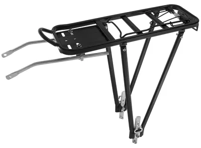 Produktbild von Gepäckträger aus Aluminiumlegierung mit Rücklichthalterung – verstellbar für Fahrräder von 26 bis 28 Zoll, MTB-Gepäckträger, maximale Traglast 25 kg