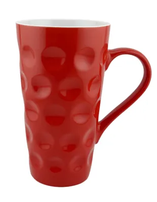 Produktbild von Dubbetasse rot 0,5 L ohne Aufdruck (durchgedubbt) - XXL Kaffeebecher, Jumbobecher aus Keramik, Pfalz Dubbetass für Kaffee, Tee, Glühwein