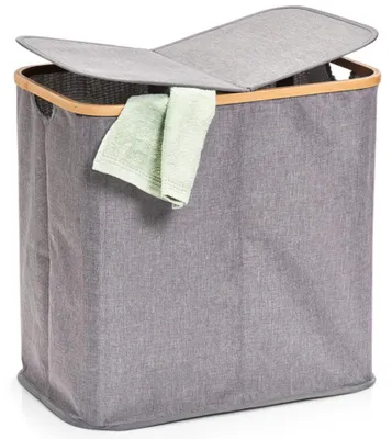 Produktbild von ZELLER Sortierkorb grau, Polyester, Bambus 53,4x33x50cm