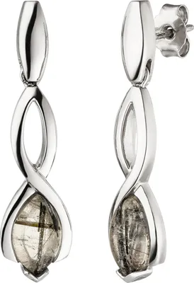 Produktbild von JOBO Ohrhänger 925 Sterling Silber 2 Turmalinquarze Ohrringe