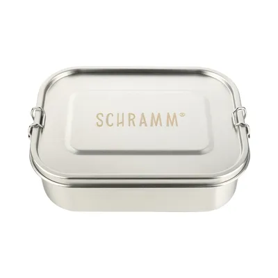 Produktbild von Schramm® Brotdose aus Edelstahl wählbar 800, 1200, 1400, 1700 oder 2200ml Lunchbox mit Fächern inkl. 2 Stück Trennwänden Metalldose mit Schnapverschluss, Größe:1400 ml