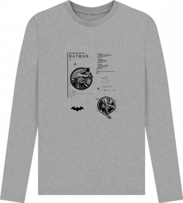 Produktbild von Batman - "Tech" T-Shirt für Herren/Damen Uni PN1520 (XXL) (Athletisches Grau)