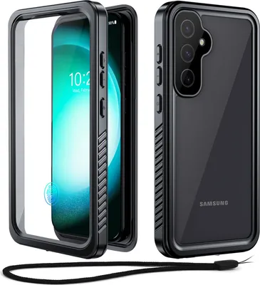 Produktbild von Wasserdicht Hülle für Samsung Galaxy S23 FE, IP68 Wasserfest Handyhülle, Stoßfest Staubdicht 360 Grad Schutzhülle mit Displayschutz, Schwarz