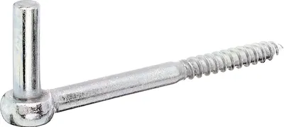 Image de Alberts 312244 Gond à visser, crochet en J, avec filetage entaillé, électro-galvanisé, passivé à couche épaisse, dimension de la broche Ø13 mm, longueur 165 mm, jeu de 3 pièces