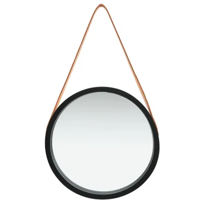 Produktbild von "2026 MODERNE" Wandspiegel mit Gürtel 40 cm Schwarz - Wandspiegel CC9552746