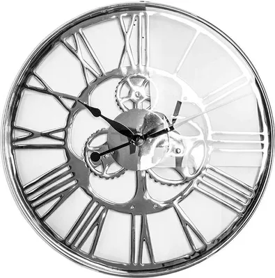 Obrázok produktu pre Nástenné hodiny 'Gear', 60 cm, strieborné
