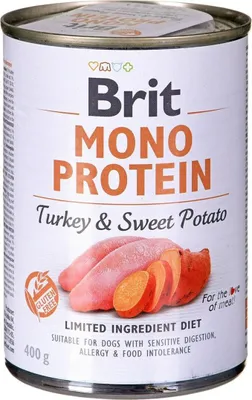 Produktbild von BRIT Mono Protein Pute mit Süßkartoffel - Nassfutter für Hunde - 400 g