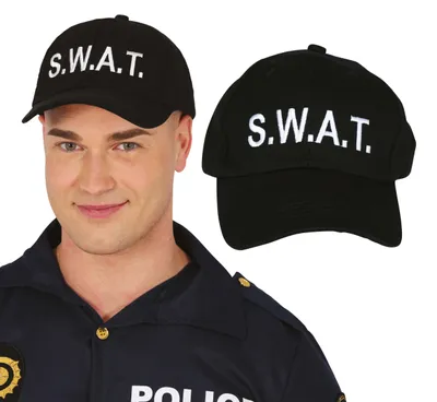 Immagine prodotto di Berretto carnevale polizia adulto accessorio costume carnevale polizia uniforme, colore: nero