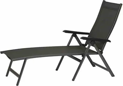 Produktbild von MWH Elements Klappbare Liege - Material: Aluminium, Farbe: Eisengrau, Maße: 140 cmx70 cmx104,5 cm; 879311