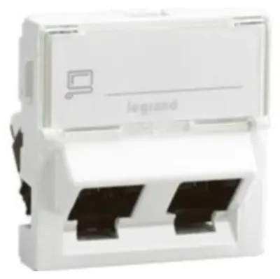 Produktbild von Zweimodulsteckdose 2Xrj-45 Cat6 Ftp Lgr 076506 Mosaic Legrand - Weiss