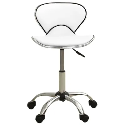 Image de vidaXL Chaise de bureau blanc similicuir