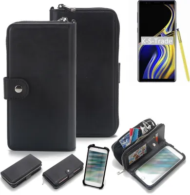 Produktbild von K-S-Trade 2in1 Handyhülle Schutzhülle kompatibel mit Samsung Galaxy Note 9 & Portemonnee Cover Handy Hülle Case Etui Geldbörse Wallet Bookstyle