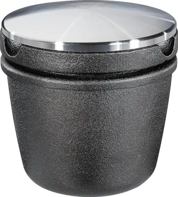 Immagine prodotto di Grattugia e mortaio per erbe - ghisa con coperchio in acciaio inox - 8 cm