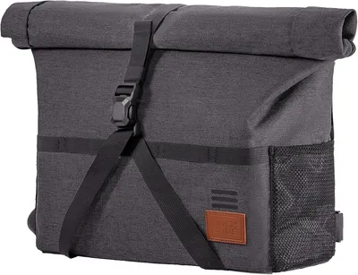 Productafbeelding van Stuurtas vouwfiets 8 tot 10 liter - Opvouwbaar - Retro - Zwart - Geschikt voor Brompton