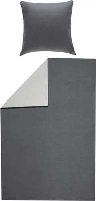 Produktbild von Erwin Müller Wendebettwäsche anthrazit-silber 1x 155x220 cm + 1x 80x80 cm