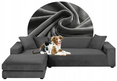 Produktbild von 2er Set Sofabezug - Dunkelgrau - 2-Sitzer 145-185 cm - Elastischer Couchbezug Stretch