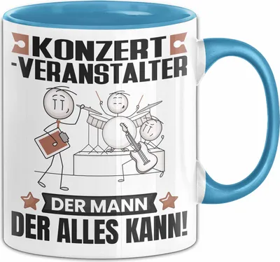 Produktbild von Konzertveranstalter Tasse Geschenk für Konzertveranstalter Der Mann Der Alles Kann Geschenkidee zum Geburtstag (Blau)