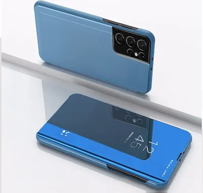 Produktbild von König Design Hülle kompatibel mit Samsung Galaxy S23 Ultra Kunstleder Handyhülle - Handy Case Blau