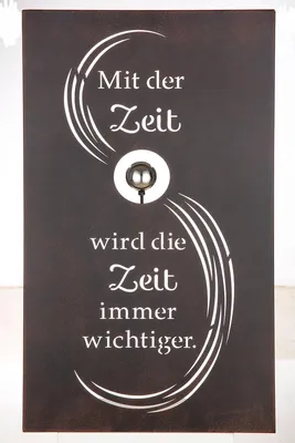 Produktbild von Gilde Wandrelief, rechteckig, "Zeit", Spruch, Metall, braun, , L. 3 cm, B. 40 cm, H. 70 cm  67769/Abverkauf nur solange Vorrat reicht