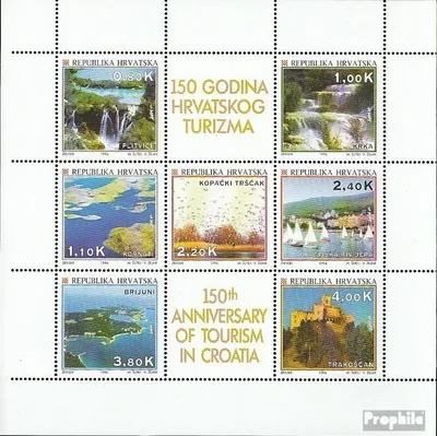 Produktbild von Briefmarken Kroatien 1994 Mi 279-285 Kleinbogen (kompl.Ausg.) gestempelt Tourismus