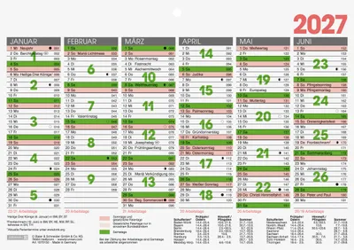 Produktbild von BRUNNEN Tafelkalender 2027 | A5 quer