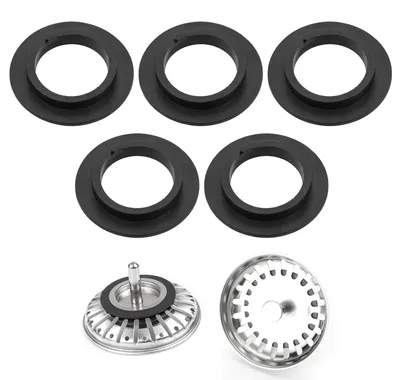 Produktbild von Ablaufstopfen-Dichtungsring – Set mit 5 Stück – Gummidichtringe für Ablaufstopfen – Ersatzteile und Dichtungen für das Badezimmer