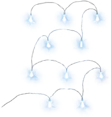 Obrázek produktu pro RETLUX RXL 283 Hvězdy 10LED, délka osvětleného kabelu 1,5 m, počet LED  10, barva světla studená bílá, typ baterií 2xAA, krytí IP 20