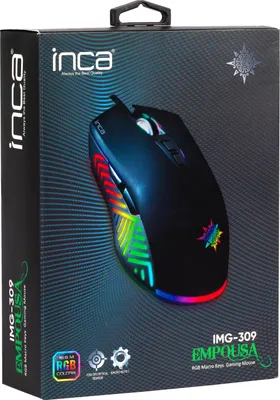 Immagine prodotto di INCA Gaming Maus IMG-309    7200 DPI, RGB, 7 Tasten, USB, SW retail