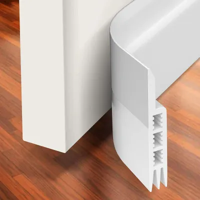 Produktbild von Zugluftstopper für Türen, 100cm x 5cm Türdichtung Selbstklebend Zuschneidbar, Türdichtung unten Windstopper Türisolierung (Weiß)