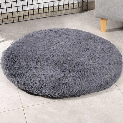 Obrázok produktu pre Podložka pre psa, posteľ pre domáce zvieratá, umývateľná, tmavosivá, priemer 100 cm