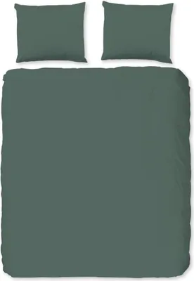 Produktbild von Good Morning Bettwäsche-Set Uni 200x200/220 cm Olivgrün